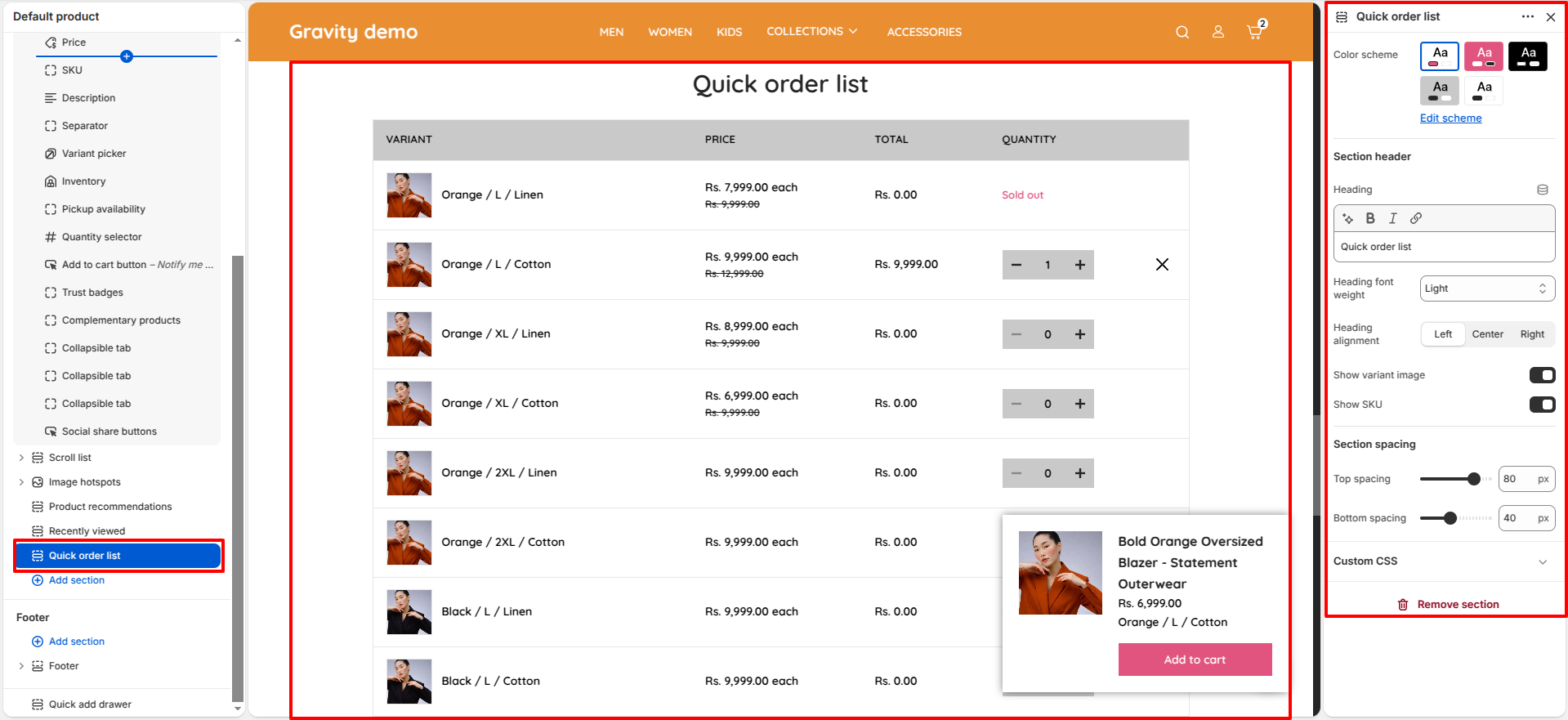 quick-order-list-settings