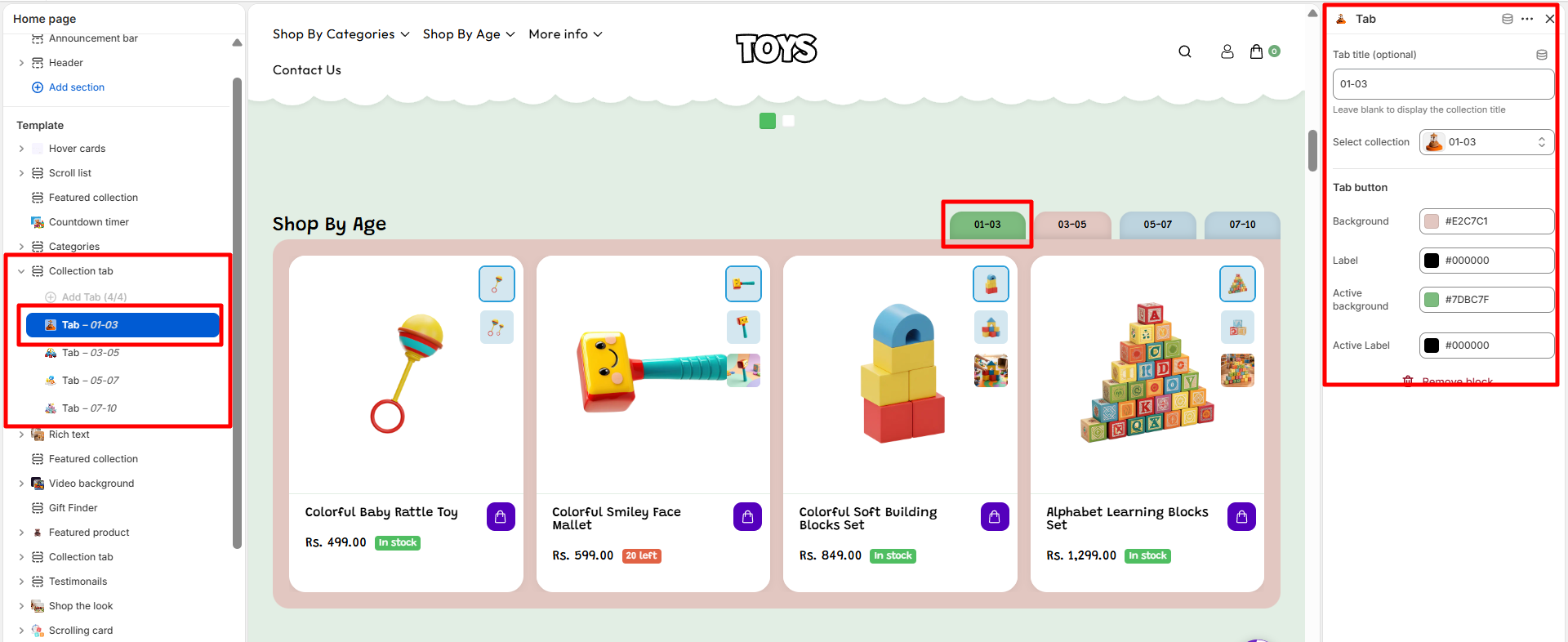 collection-block-settings