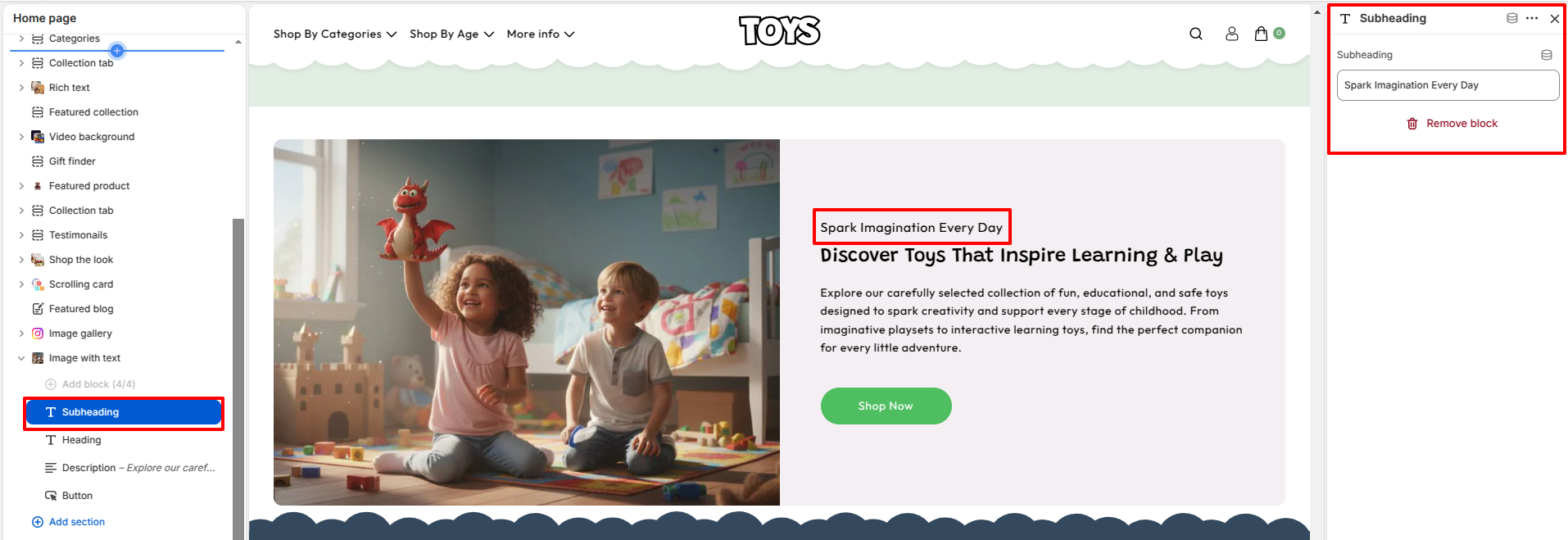 image-with-text-subheading-settings