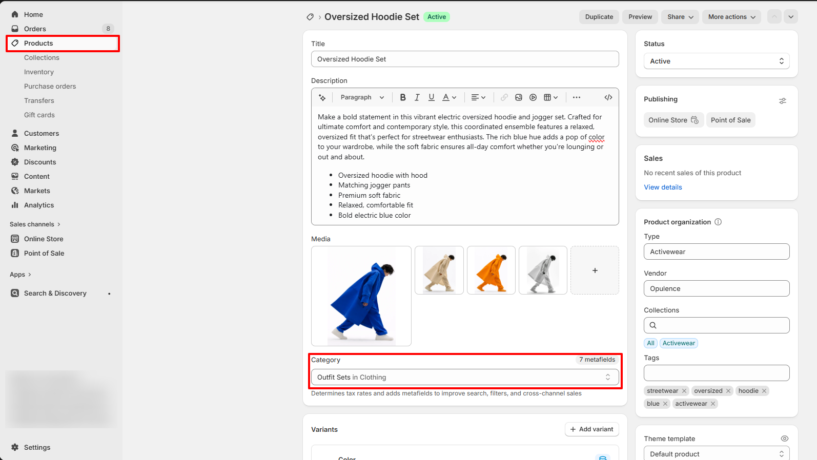 Assign Product Category