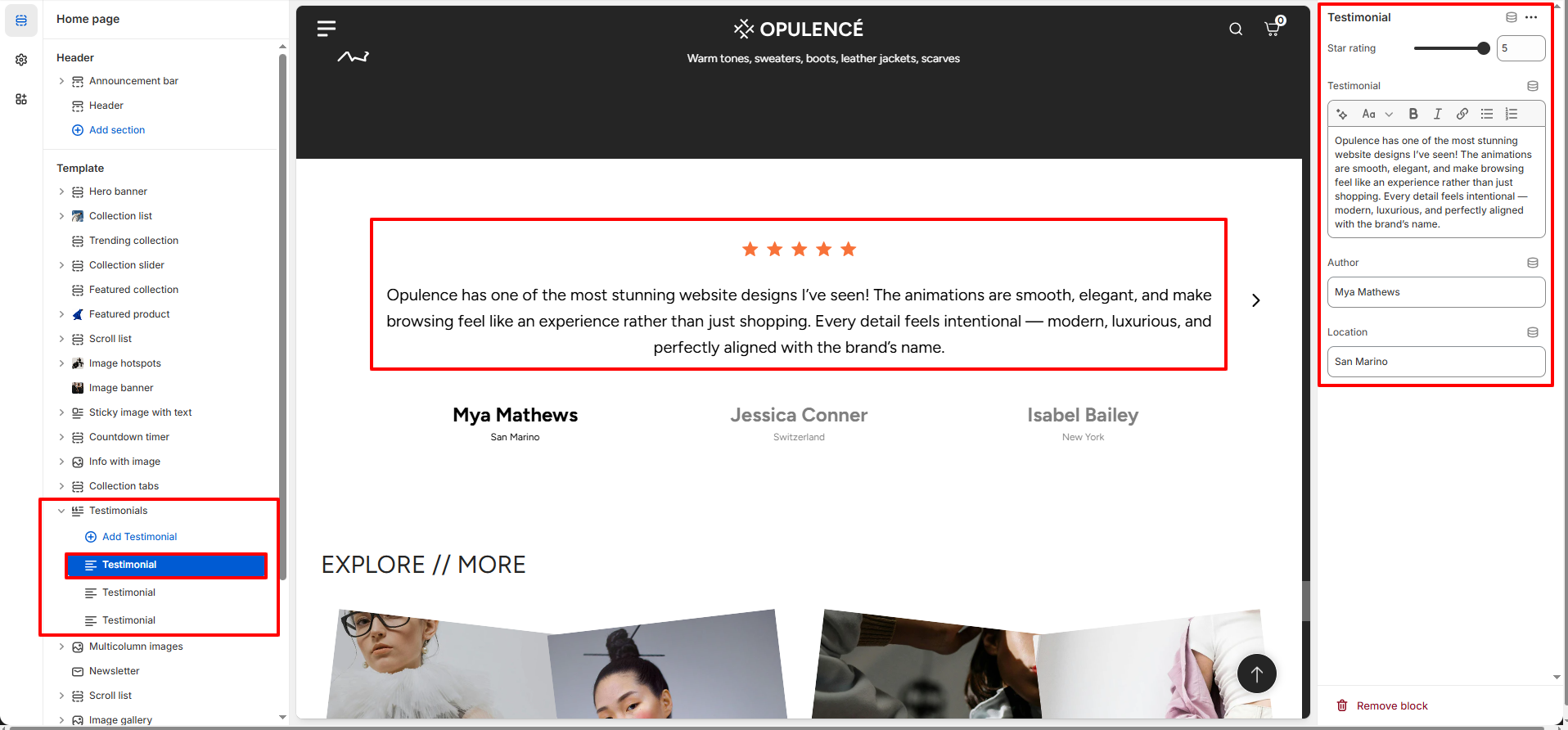 testimonials-block-settings