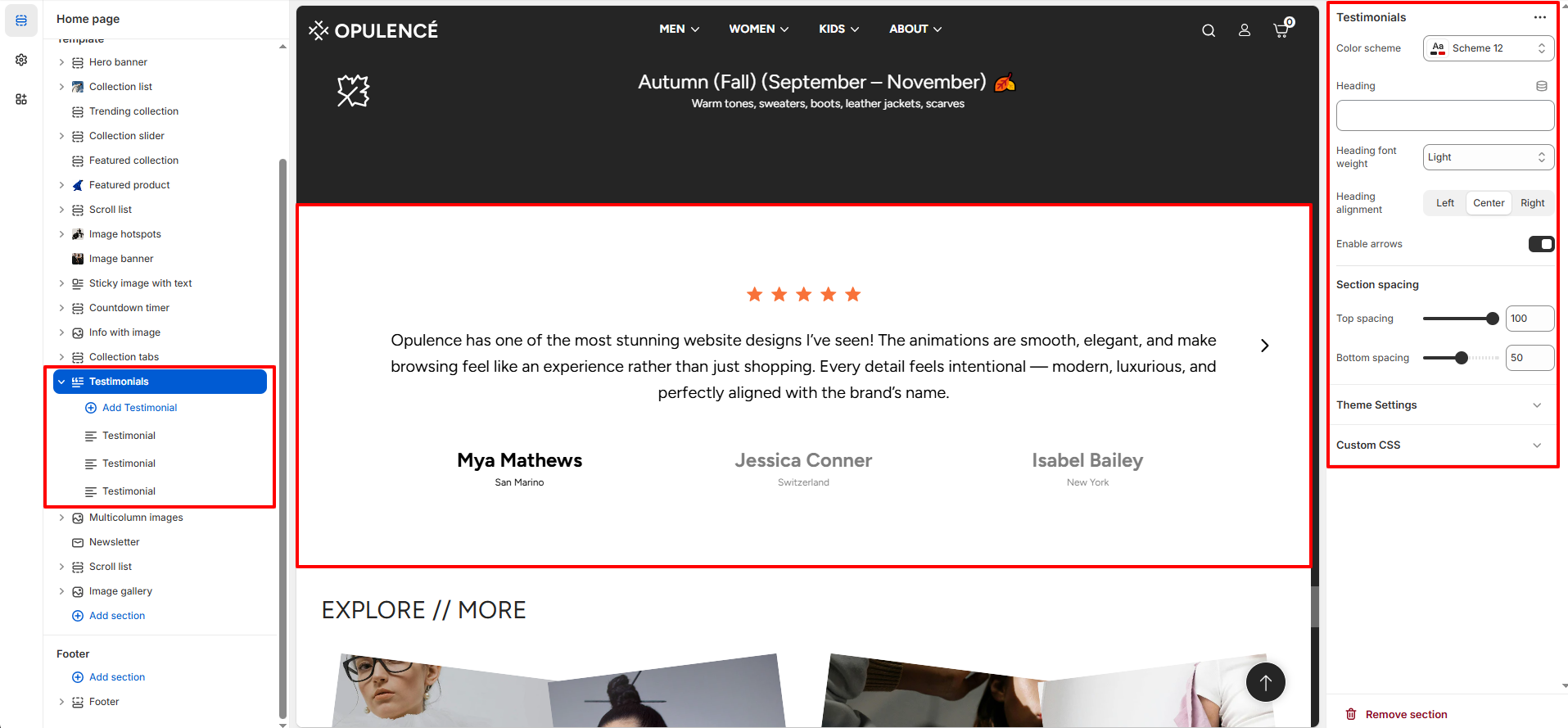 testimonials-section-settings